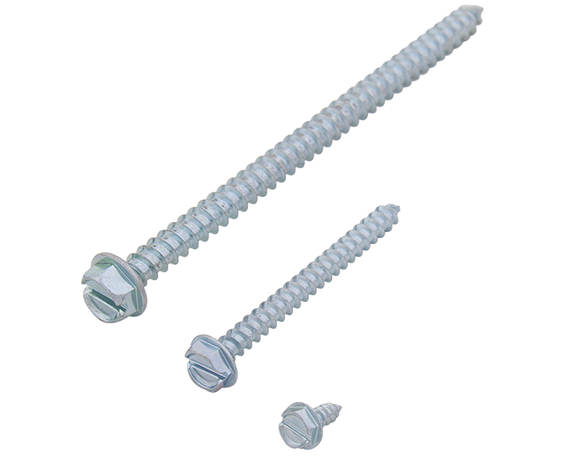 Sheet Metal Screw Slot Hex Head ZP - 8" X 1-3/4"