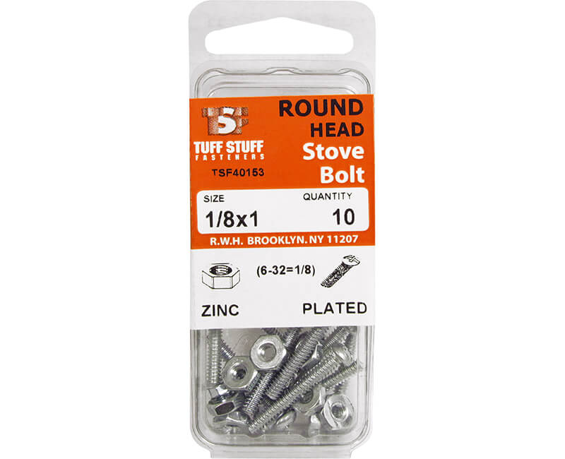 Round Head Stove Bolts - 6-32 (1/8") X 1"