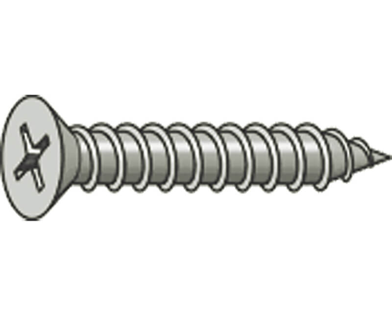 Sheet Metal Screws With Flat Head Phillips - 4" X 3/8"