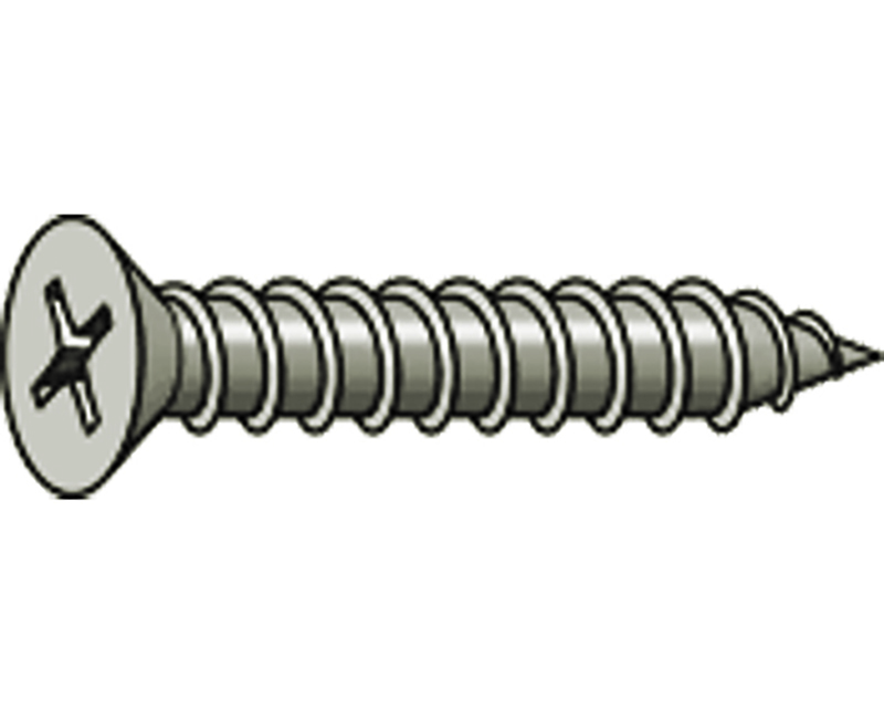 Sheet Metal Screws With Flat Head Phillips - 4" X 1/2"