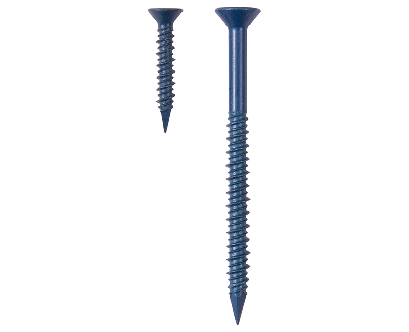 Concrete Screw Blue Xylan Flat Phillip - 3/16" X 1-1/4"