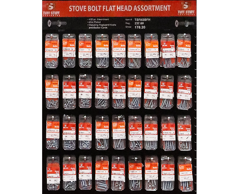 Fastener Assortment - Stove Bolt Flat Head