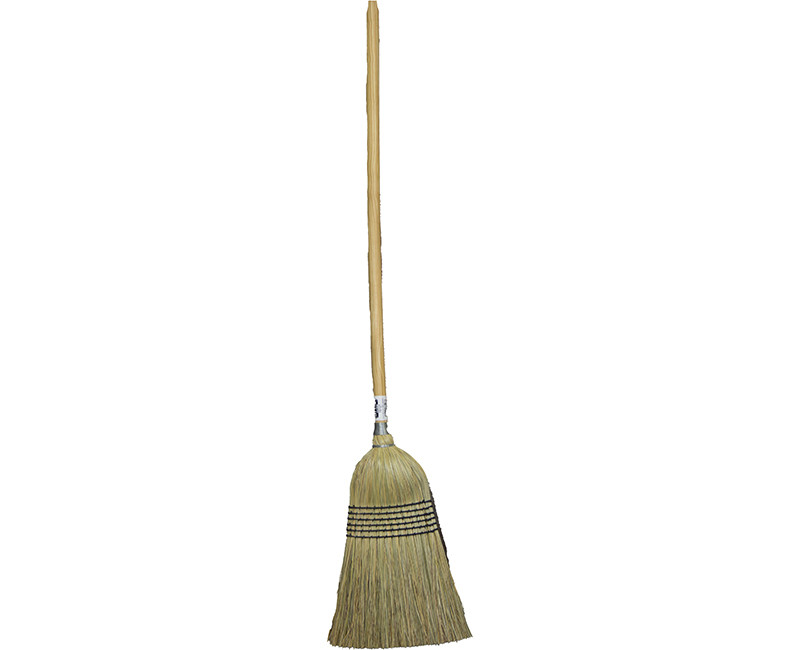 Corn Broom #32 Janitor 42" Wood Handle