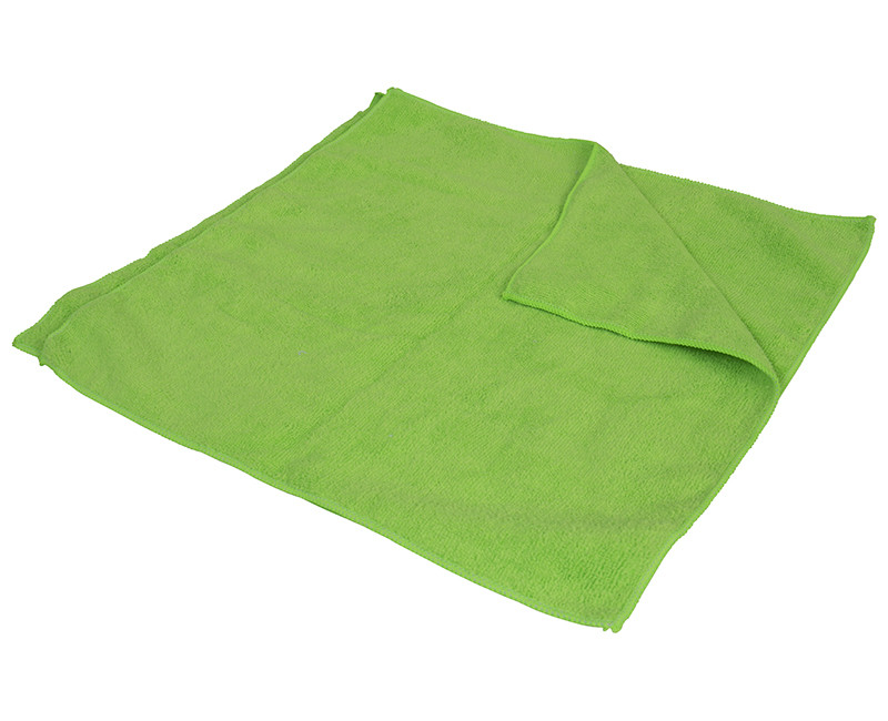 16" x 16" Neon Green Microfiber Cleaning Cloths - 2 Pack