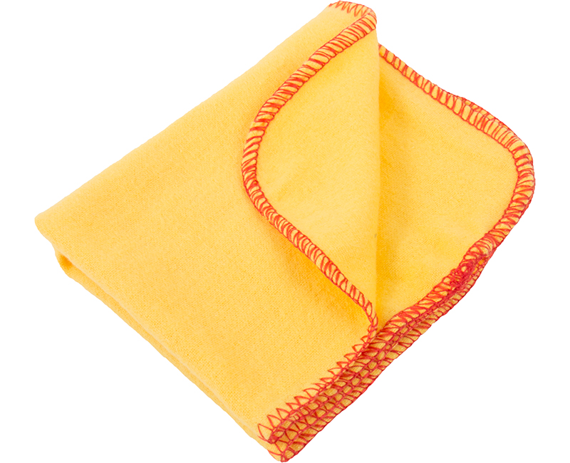 11.5" x 13.5" Yellow Synthetic Polish Cloth Polybag - 5 Pack