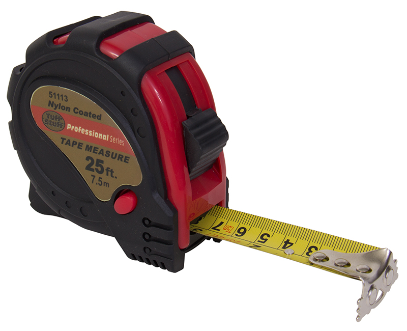 25'/7.5M X 1" Rubber Grip Power Tape Measure