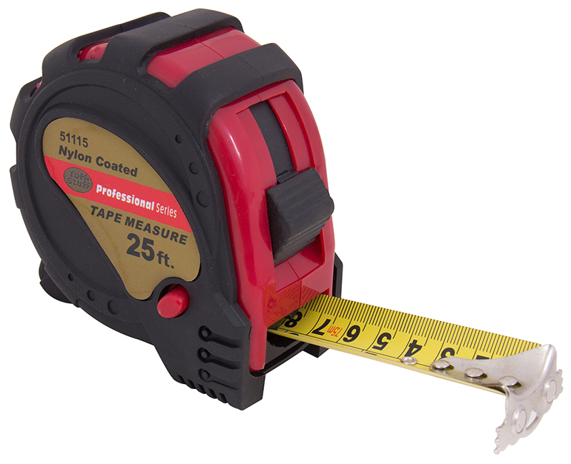 25' X 1-1/4" Rubber Grip Power Tape Measure