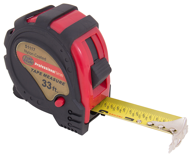 33' X 1-1/4" Rubber Grip Power Tape Measure