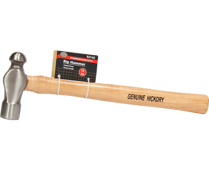 12 OZ. Ball Pein Hammer With Hickory Handle