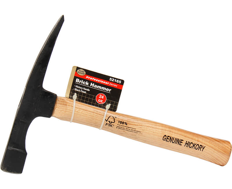24 OZ. Brick Hammer With Hickory Handle