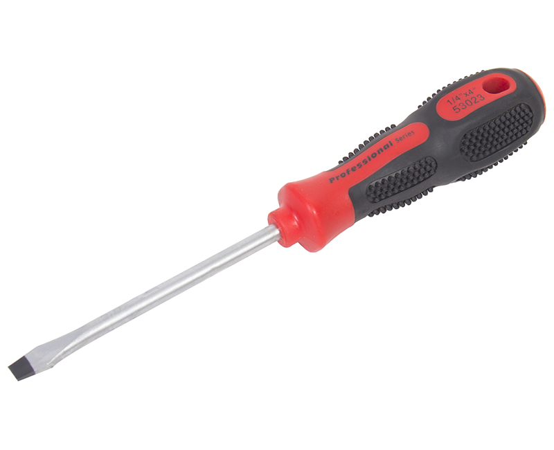 1/4" X 4" Slotted Screwdriver - Ergo Grip