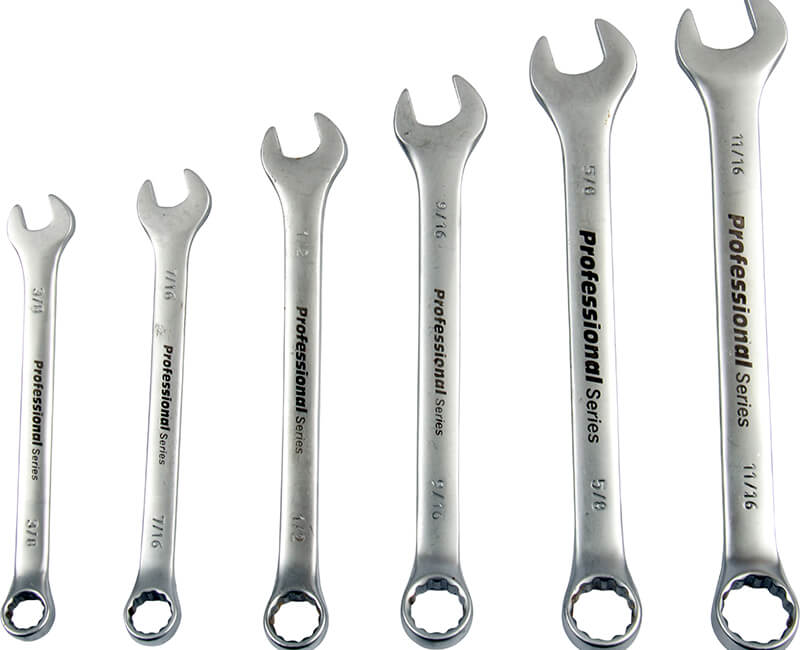 6 PC. SAE Combination Wrench Set - 3/8" - 11/16"