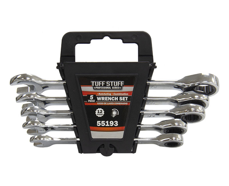 5 PC. SAE Combination Ratcheting Wrench Set