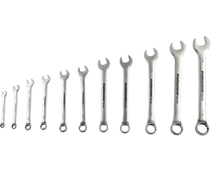 11 PC. SAE Combination Wrench Set - 1/4" - 7/8"