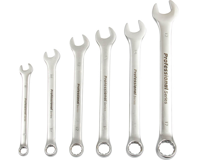 6 PC. Metric Combination Wrench Set - 8mm - 17mm