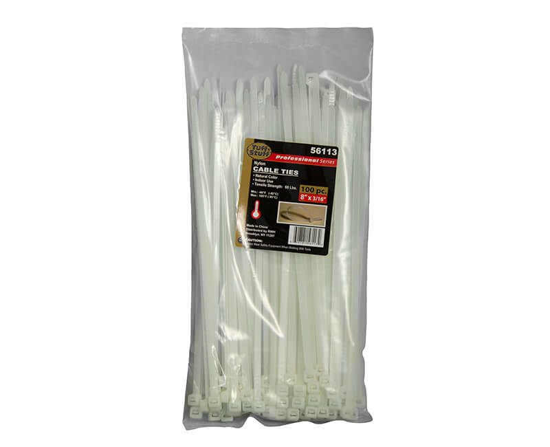 8" Natural Nylon Cable Ties