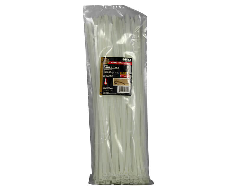 11" Natural Nylon Cable Ties