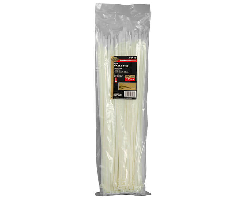 18" Natural Nylon Cable Ties