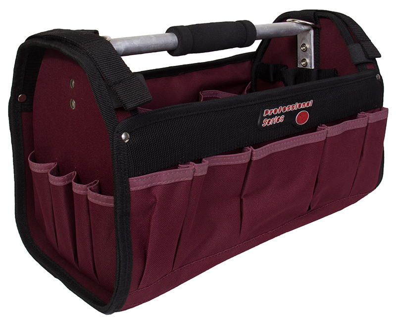 16" Polyester Tool Bag With Aluminum Handle - 30 Pockets