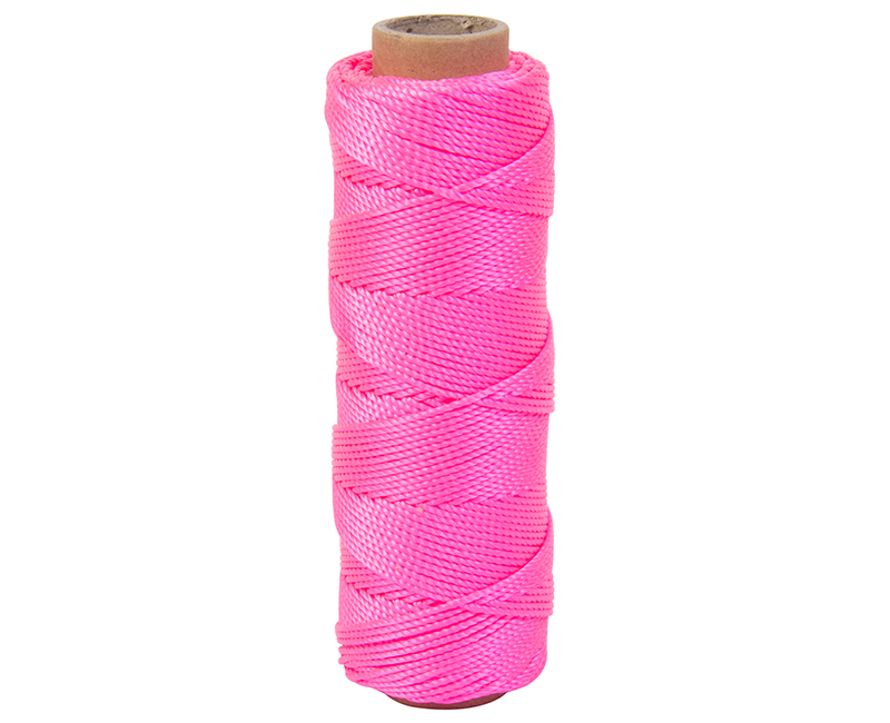 #18 X 275' Twisted Nylon Mason Line - Neon Pink