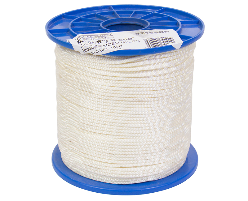 #4 X 600' Solid Braided Nylon Rope On Reel