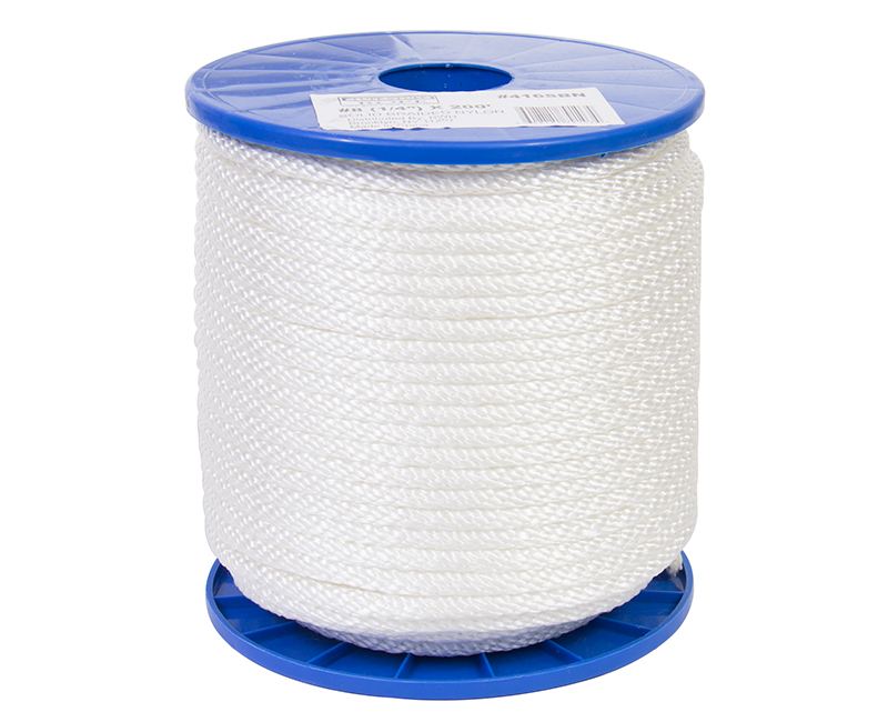 #8 X 200' Solid Braided Nylon Rope On Reel