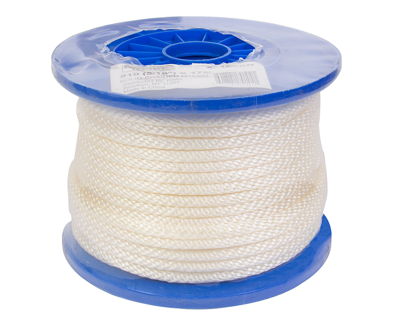 #10 X 175' Solid Braided Nylon Rope On Reel