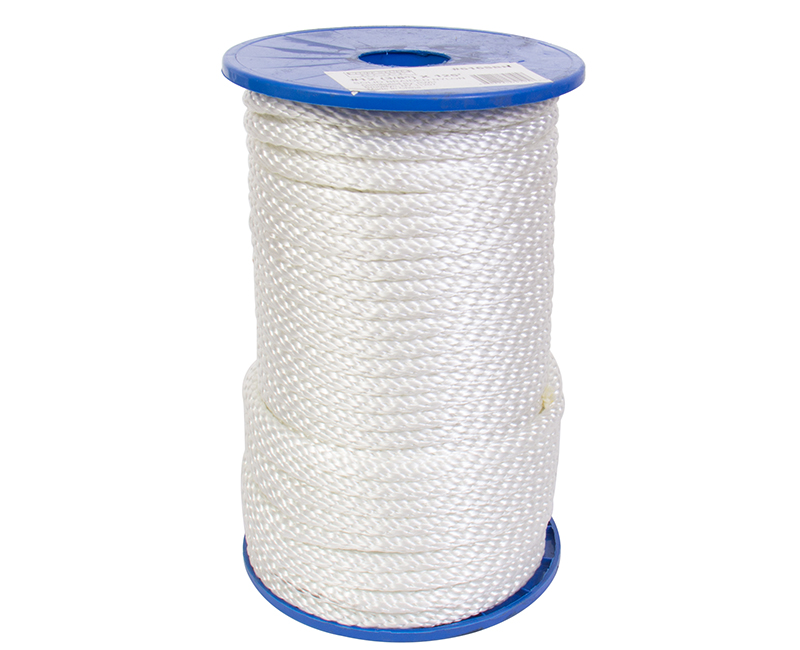 #12 X 125' Solid Braided Nylon Rope On Reel