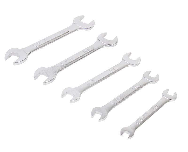 5 PC. Open End Wrench Set - INCH