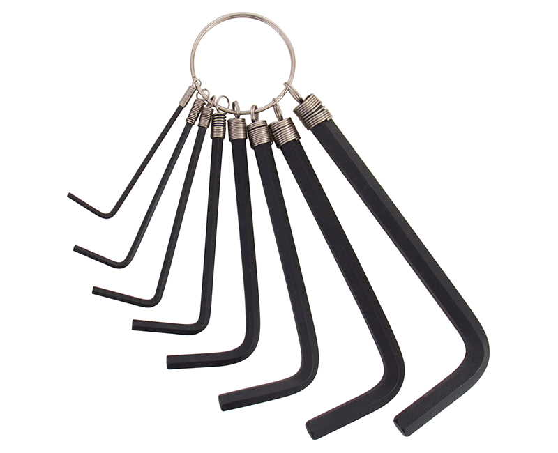 8 PC. Hex Key Set - 1/16" - 1/4" On Ring