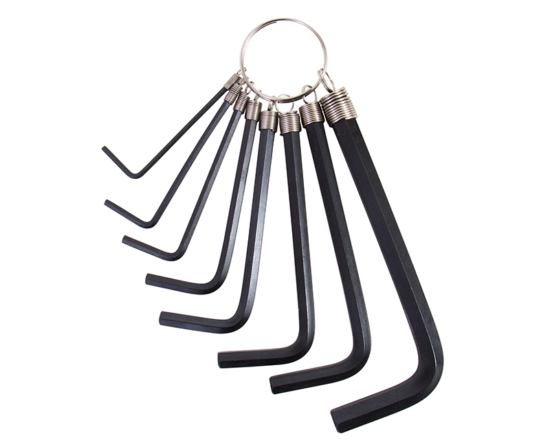 8 PC. Hex Key Set - 2, 2.5, 3, 4, 5, 5.5, 6, 8MM On Ring