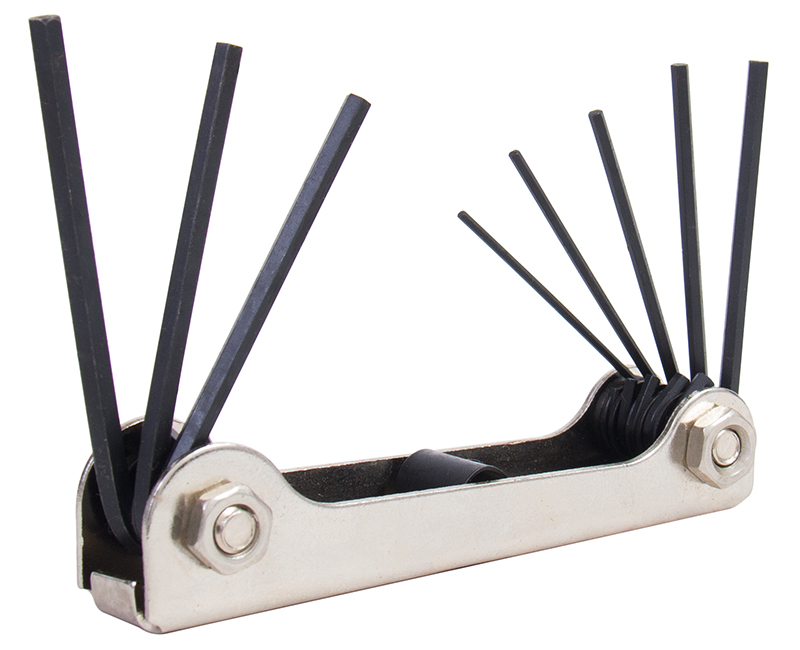 8 PC. Folding Hex Key Set - .05" - 5/32"