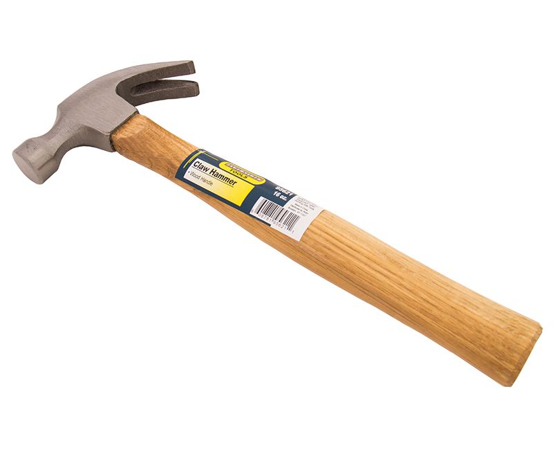 16 OZ. Claw Hammer With Wood Handle