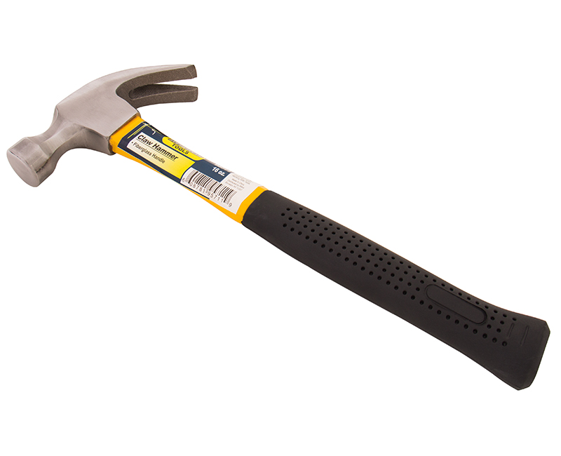 16 OZ. Claw Hammer With Fiberglass Handle