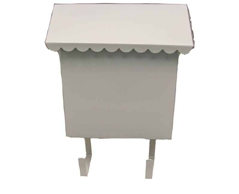 8-1/2" X 10" X 3" Vertical Mailbox - White Enamel Finish