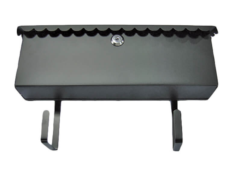 15" X 6-1/4" X 3" Horizontal Mailbox With Lock - Black Enamel Finish