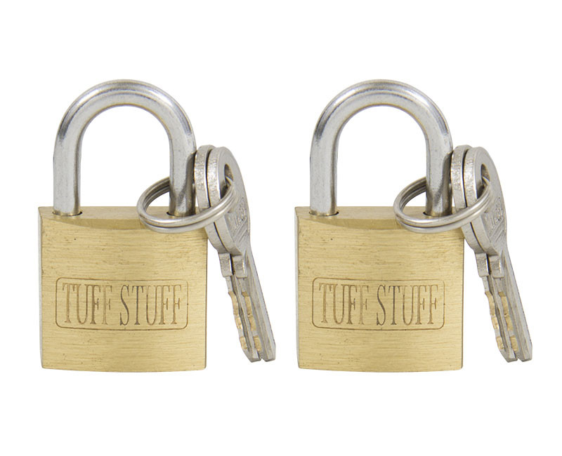 3/4" Brass Padlock Twin Pack With 4 Keys - KD Carded