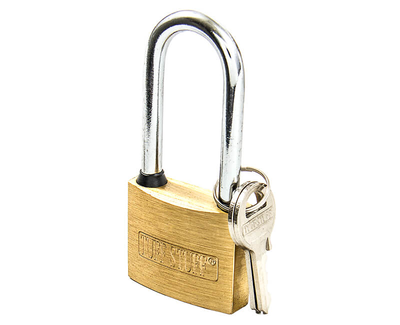 1-1/4" Brass Padlock With Long Shackle - KD Carded
