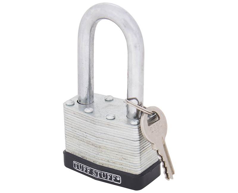 2" Laminated Padlock With Long Shackle - KA#1343 M1 Keyway Boxed