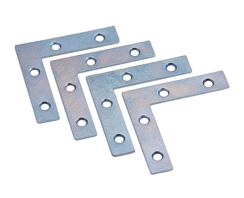2-1/2" Flat Corner Iron With Screws - 4 Per Card