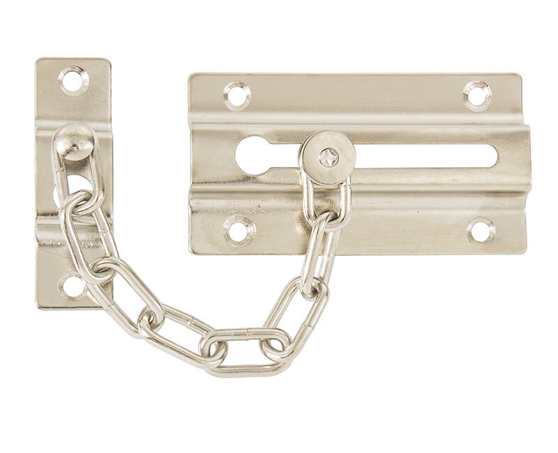 Steel Door Chain Guard - Dull Chrome