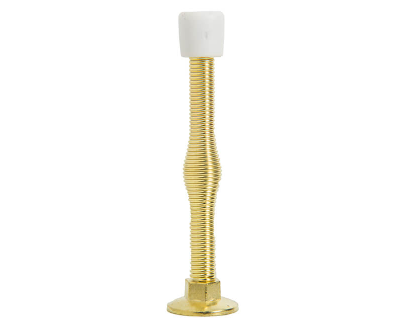 3" Flexible Door Stop - Brass Plated Carded