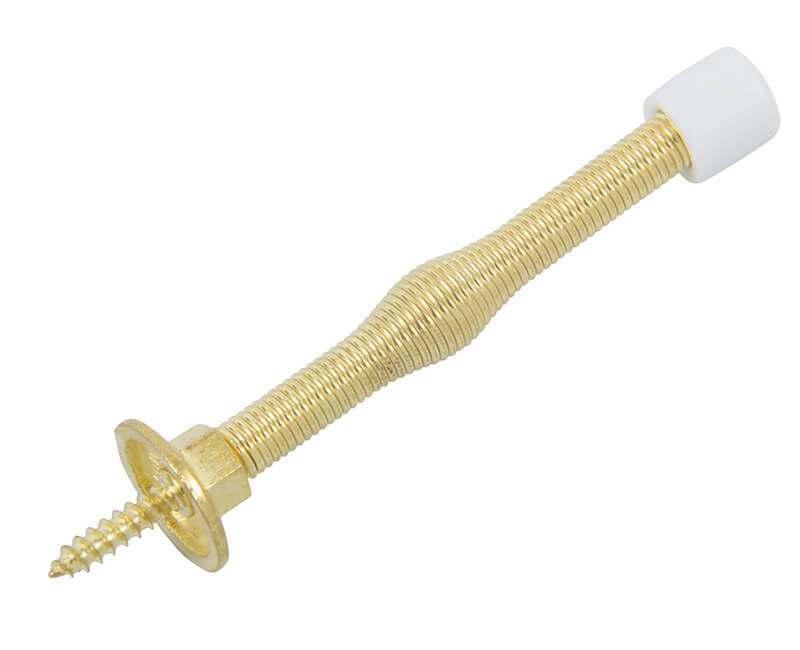 3" Flexible Door Stop - Brass Plated Polybag