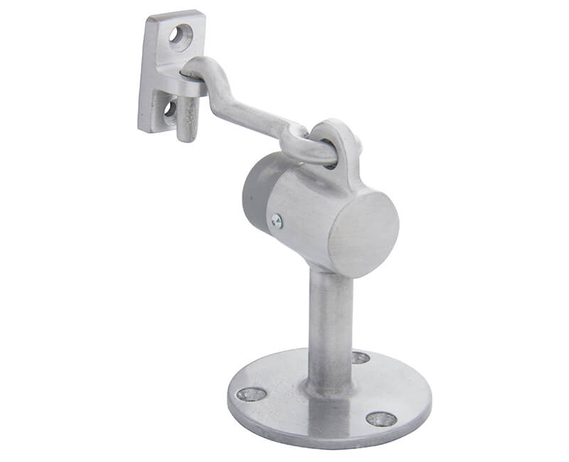 Floor Mounted Hook Door Stop - Aluminum Finish