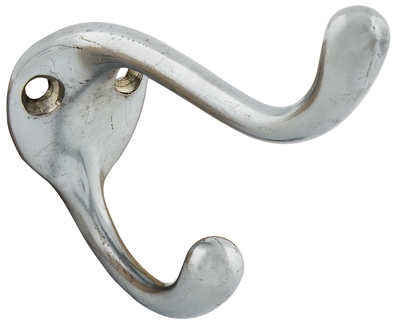 Heavy Duty Coat and Hat Hook - Chrome Plated Carded