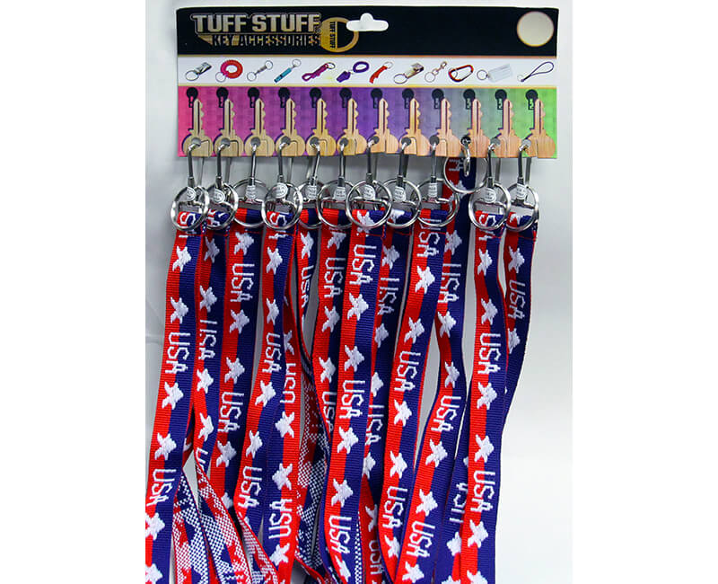 3/4" X 34" USA Printed Lanyard With Steel Klip and 1-1/8" Key Ring