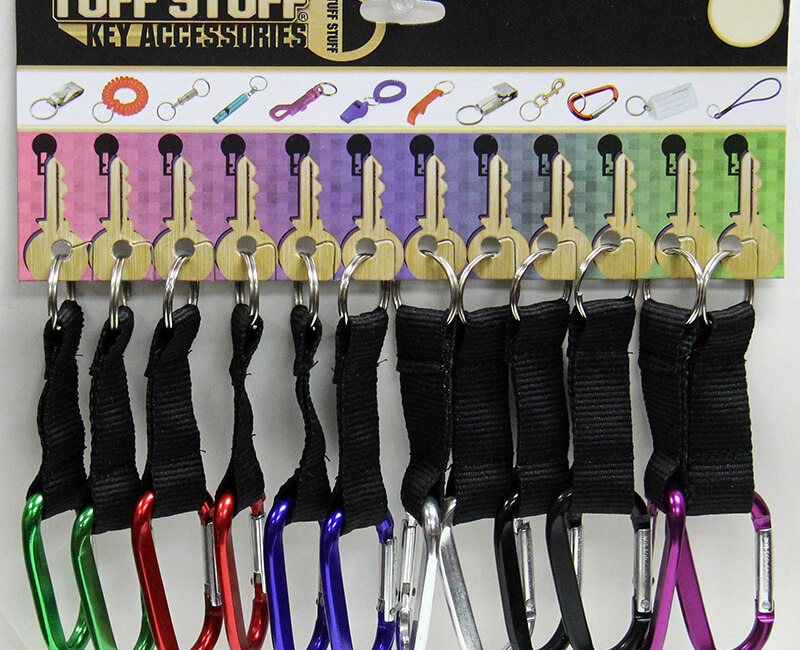 Carabiner With Strap and 1" Key Ring