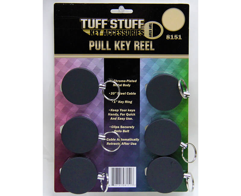 Pull Key Reel With Steel Cable and 1" Key Ring