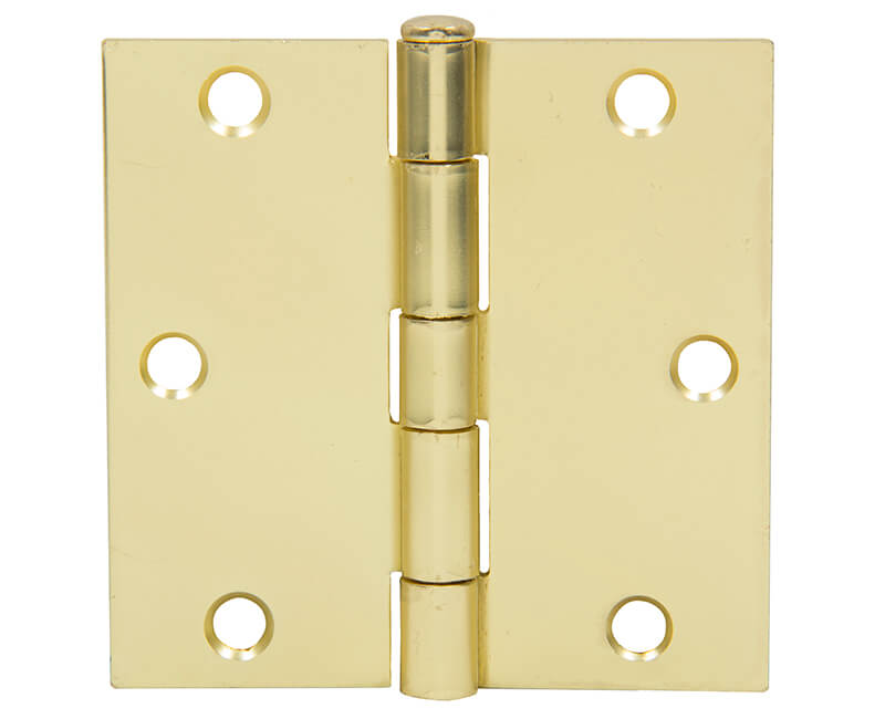 3-1/2" X 3-1/2" Butt Hinge - Brass Plated