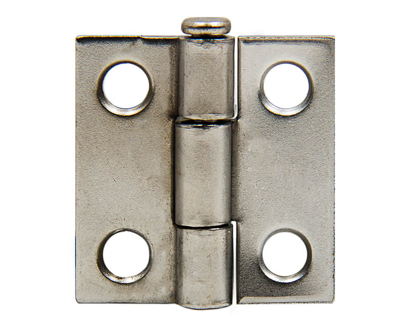 1" Utility Hinge With Screws - Dull Chrome